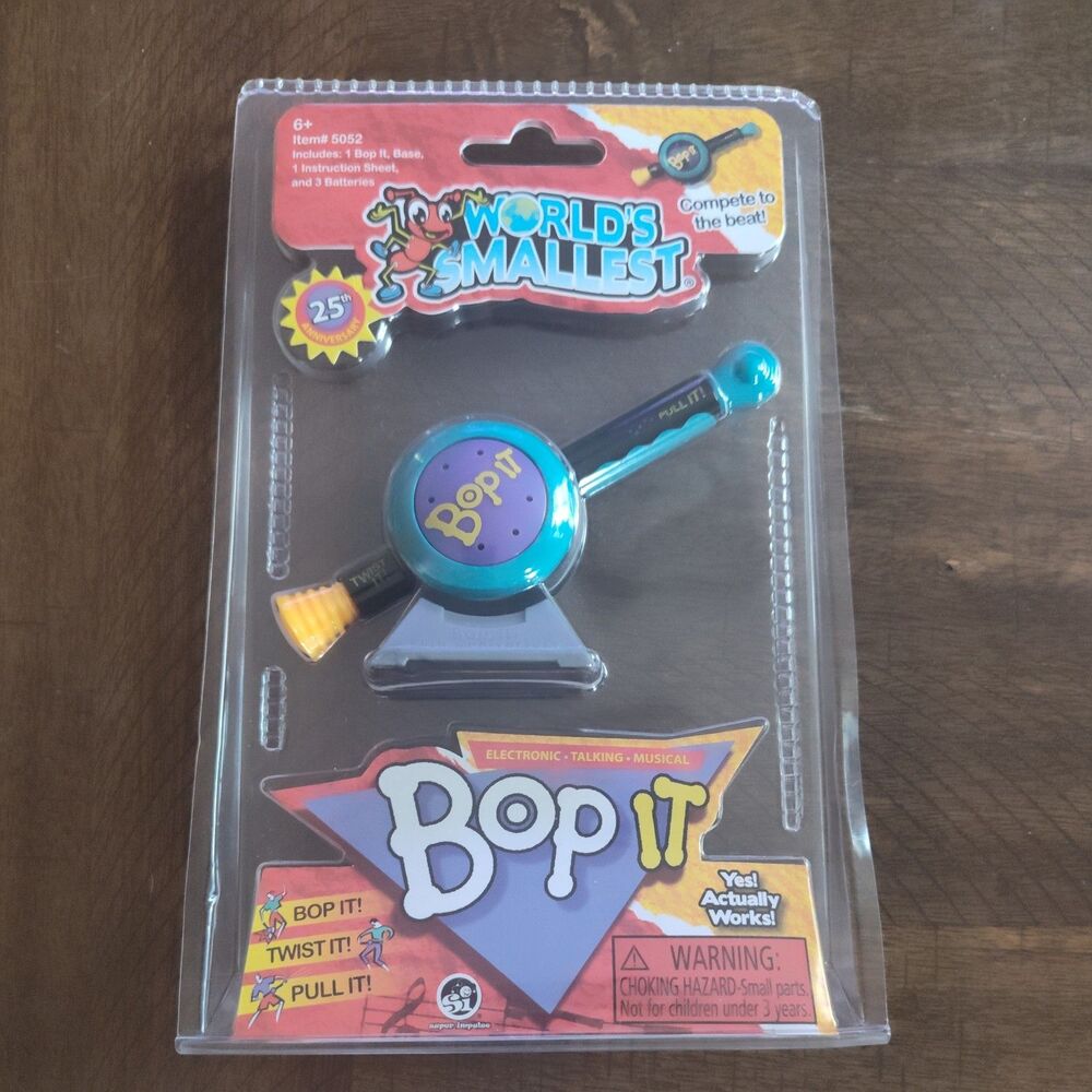 World's Smallest Bop It! Handheld Electronic Game Toy 2025 Ages 6+